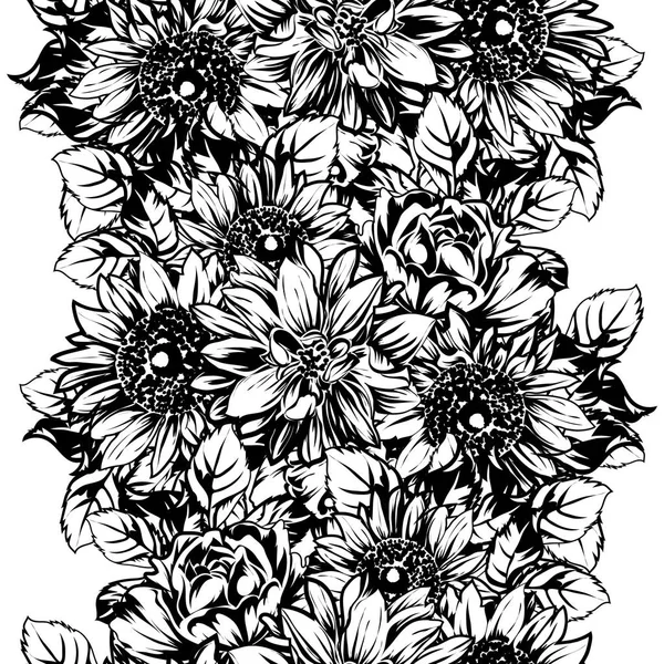 Vektor Illustration Von Vintage Blumen Muster Hintergrund — Stockvektor