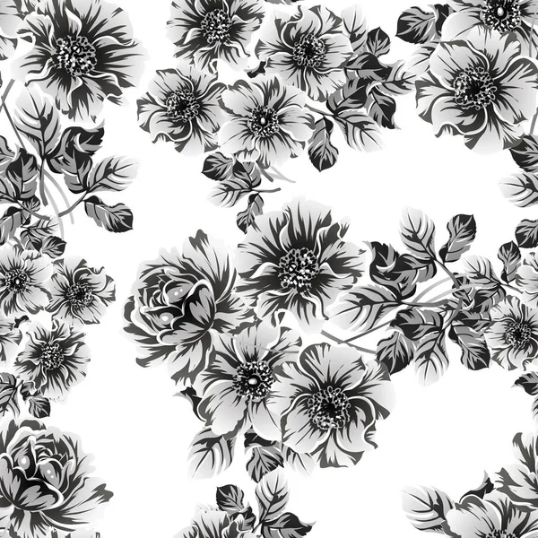 Vektor Illustration Von Vintage Blumen Muster Hintergrund — Stockvektor