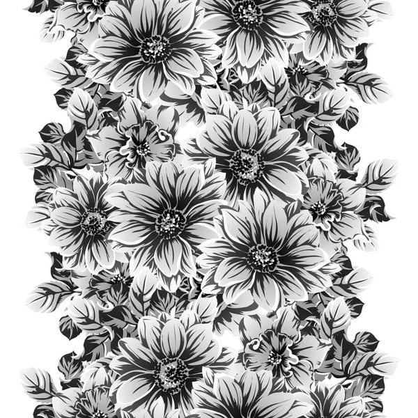 ビンテージ花パターン背景のベクトル イラスト — ストックベクタ