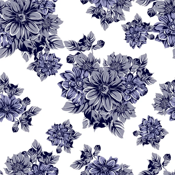 Vektor Illustration Von Vintage Blumen Muster Hintergrund — Stockvektor