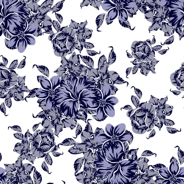 Vektor Illustration Von Vintage Blumen Muster Hintergrund — Stockvektor