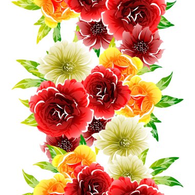 vektör çizim parlak çiçek desen arka plan