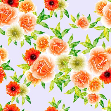 vektör çizim parlak çiçek desen arka plan