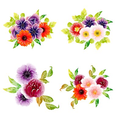 vektör çizim parlak çiçek desen arka plan