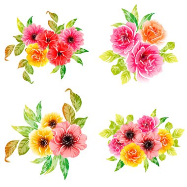 vektör çizim parlak çiçek desen arka plan