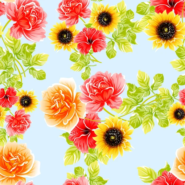 Векторна Ілюстрація Фону Яскравих Квітів — стоковий вектор