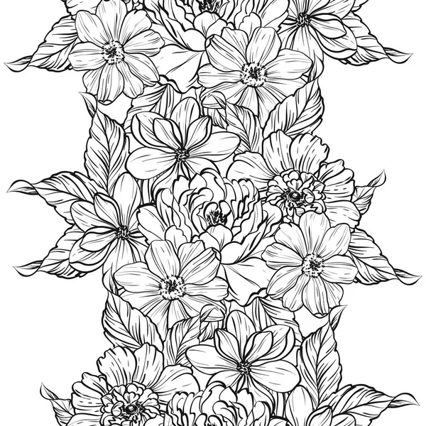 Vektor Illustration Von Vintage Blumen Muster Hintergrund — Stockvektor