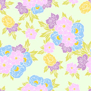 vektör çizim parlak çiçek desen arka plan