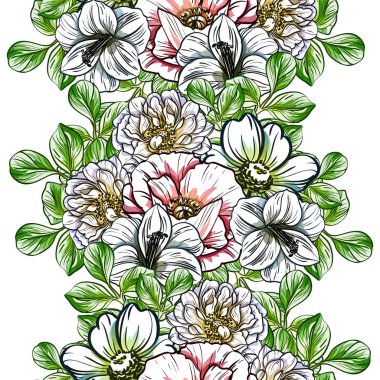 vektör çizim parlak çiçek desen arka plan