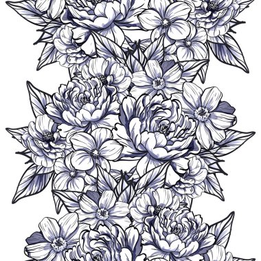 vintage çiçek desen arka plan vektör çizim