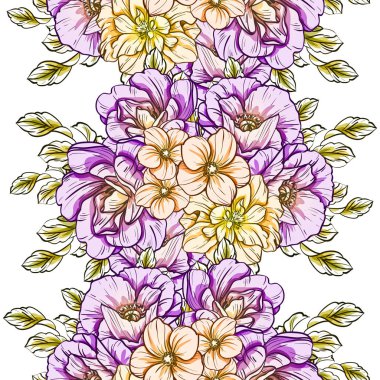 vektör çizim parlak çiçek desen arka plan