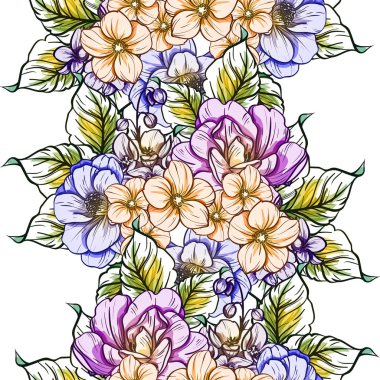 vektör çizim parlak çiçek desen arka plan