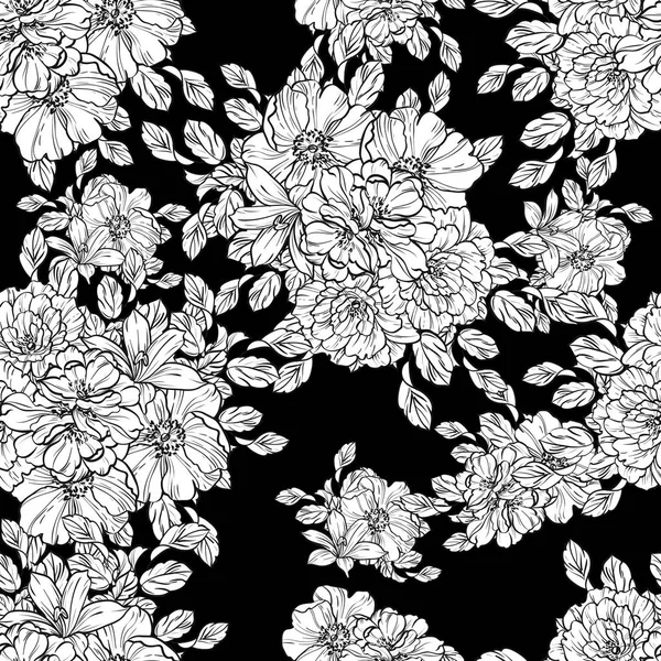 vintage çiçek desen arka plan vektör çizim