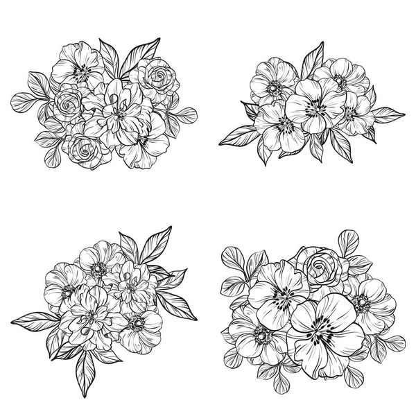 Vektor Illustration Von Vintage Blumen Muster Hintergrund — Stockvektor