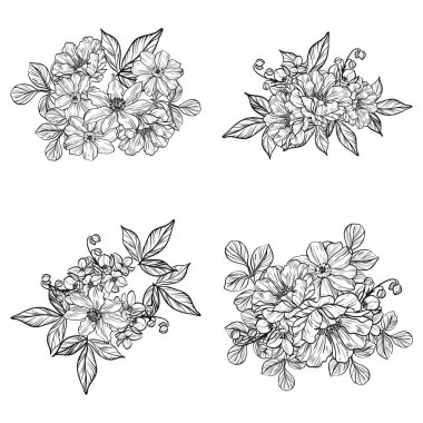 vintage çiçek desen arka plan vektör çizim