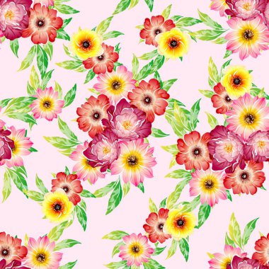 vektör çizim parlak çiçek desen arka plan