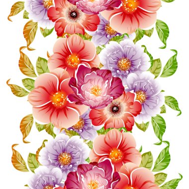 vektör çizim parlak çiçek desen arka plan