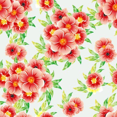 vektör çizim parlak çiçek desen arka plan