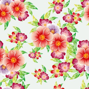 vektör çizim parlak çiçek desen arka plan