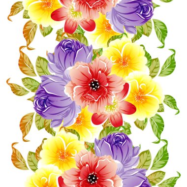 vektör çizim parlak çiçek desen arka plan