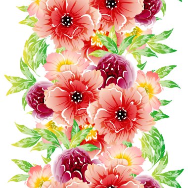 vektör çizim parlak çiçek desen arka plan