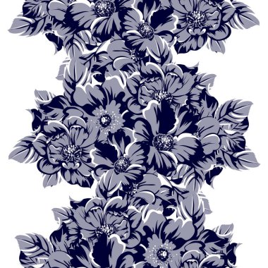 vintage çiçek desen arka plan vektör çizim