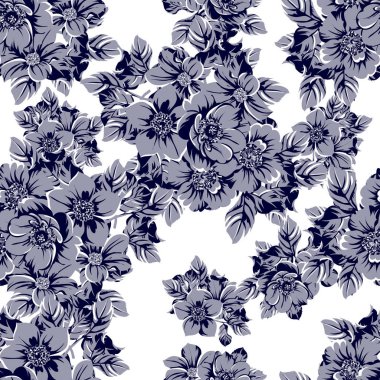 vintage çiçek desen arka plan vektör çizim