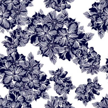 vintage çiçek desen arka plan vektör çizim