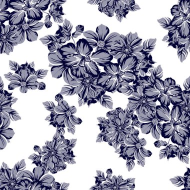 vintage çiçek desen arka plan vektör çizim