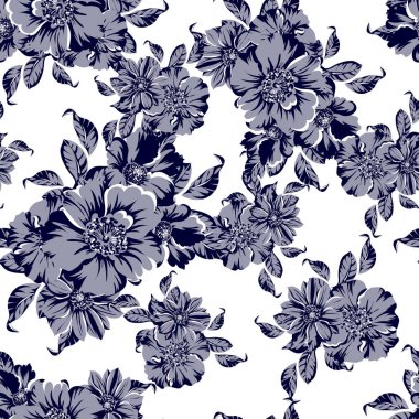 vintage çiçek desen arka plan vektör çizim