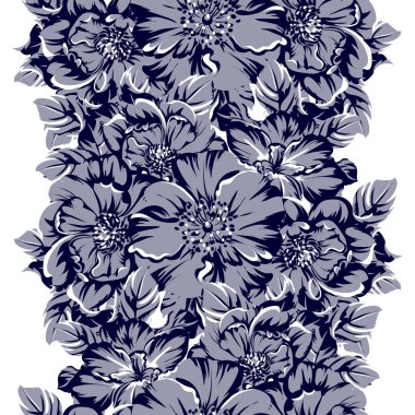 vintage çiçek desen arka plan vektör çizim