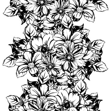 vintage çiçek desen arka plan vektör çizim