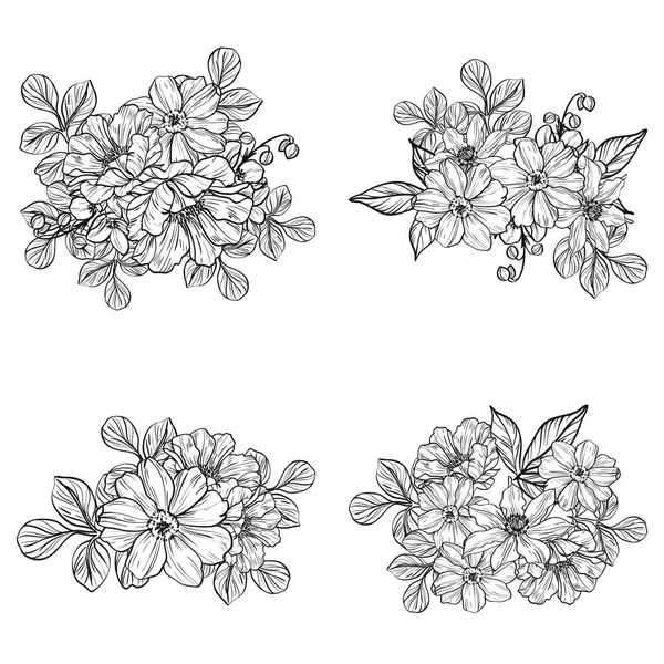 Vectorillustratie Van Vintage Bloemen Patroon Achtergrond — Stockvector