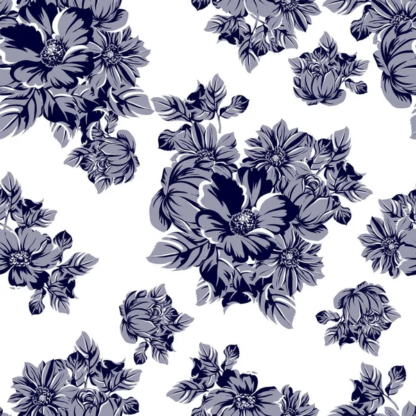 Vektor Illustration Von Vintage Blumen Muster Hintergrund — Stockvektor