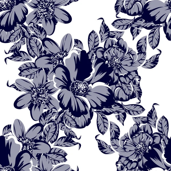 Vektor Illustration Von Vintage Blumen Muster Hintergrund — Stockvektor