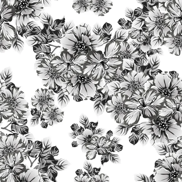 Vektor Illustration Von Vintage Blumen Muster Hintergrund — Stockvektor