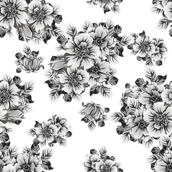 Vektor Illustration Von Vintage Blumen Muster Hintergrund — Stockvektor