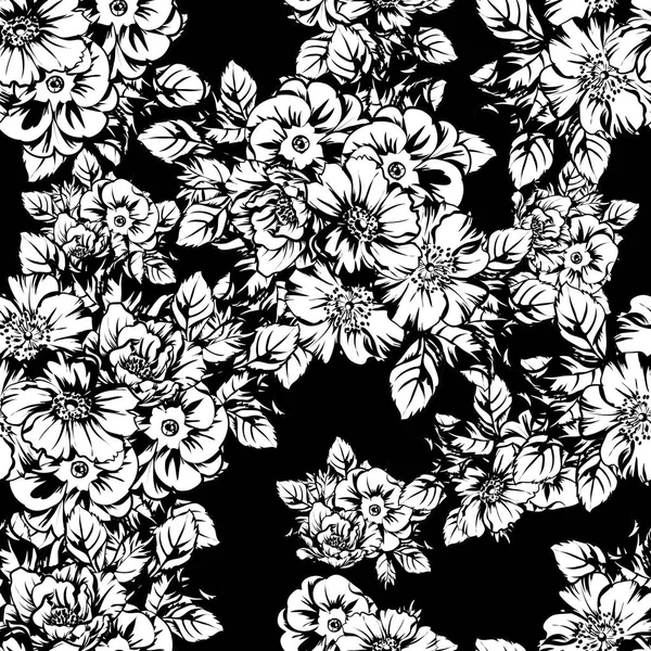 Vektor Illustration Von Vintage Blumen Muster Hintergrund — Stockvektor