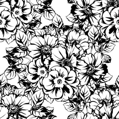 vintage çiçek desen arka plan vektör çizim