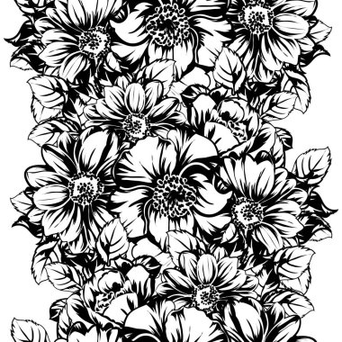 vintage çiçek desen arka plan vektör çizim