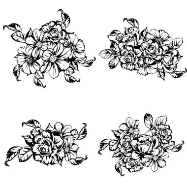 vintage çiçek desen arka plan vektör çizim