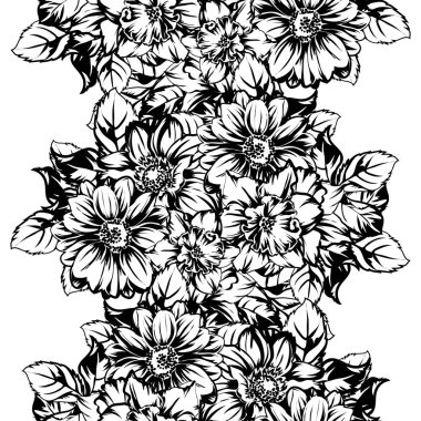 vintage çiçek desen arka plan vektör çizim