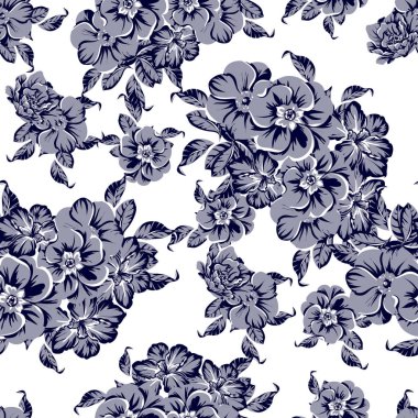 vintage çiçek desen arka plan vektör çizim