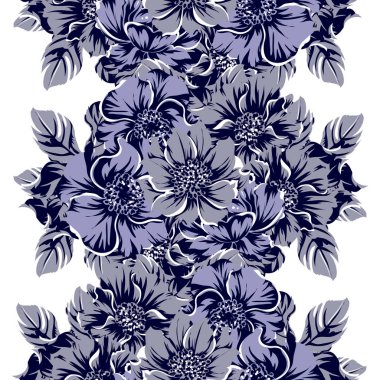 vintage çiçek desen arka plan vektör çizim