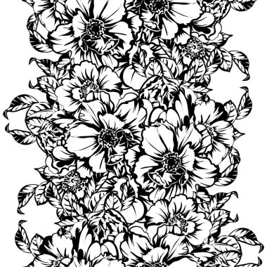 vintage çiçek desen arka plan vektör çizim