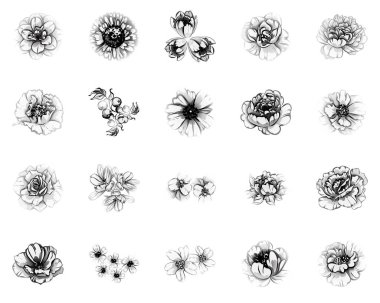 vintage çiçek desen arka plan vektör çizim