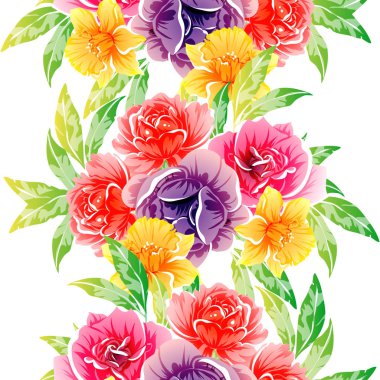 vektör çizim parlak çiçek desen arka plan