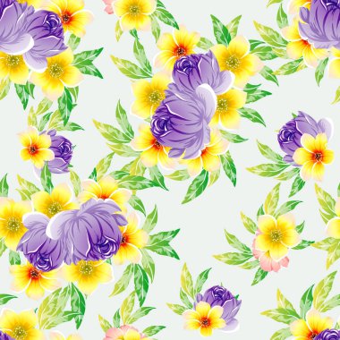 vektör çizim parlak çiçek desen arka plan