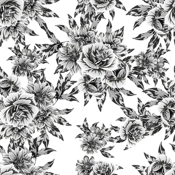 Vektor Illustration Von Vintage Blumen Muster Hintergrund — Stockvektor