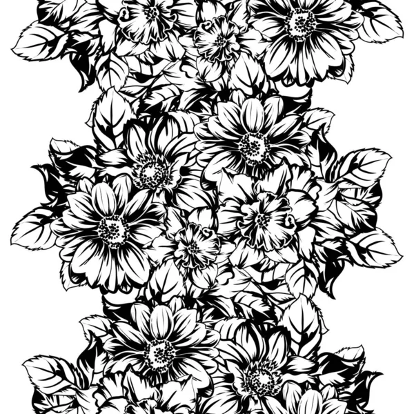 Vektor Illustration Von Vintage Blumen Muster Hintergrund — Stockvektor